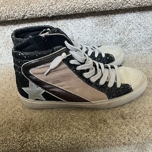 Shu Shop high top glitter sneakers